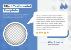Professional client testimonial presentation simple social media post template design vector