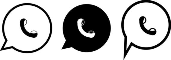 Phone call. Icon set, design,. Easily editable, icon on white background vector