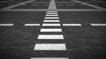 Motion over empty pedestrian crossing on new highway video
