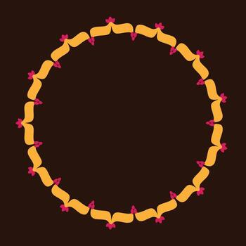 Decorative Floral circle frame design 2 that you can use to add your photos, images, promotion, packaging design, social media posts, and many more vector