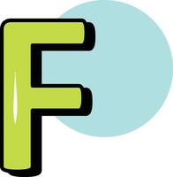 F Letter Alphabet Circle Color Outline Icon Pack vector