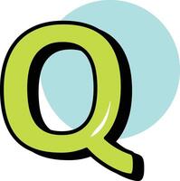 Q Letter Alphabet Circle Color Outline Icon Pack vector