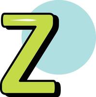Z Letter Alphabet Circle Color Outline Icon Pack vector