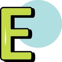 E Letter Alphabet Circle Color Outline Icon Pack vector