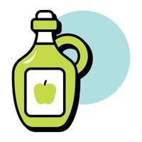 Cider Thanksgiving Circle Color Outline Icon Pack vector