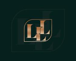 Triple L modern LLL for branding and business logos, Flat Logo Design Template, in a black background vector