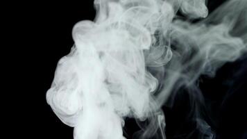 White smoke on black background video