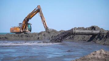 Work in progress for beach nourishment video