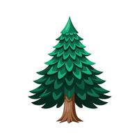 beautiful pine tree illustration for design without branch vector