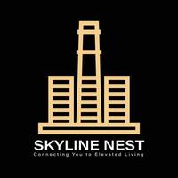 Skyline nest logo design vector