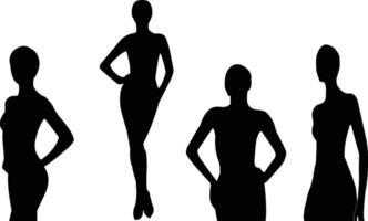 graceful Silhouette, a silhouette of a woman in a graceful pose vector