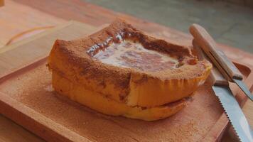 Cinnamon Cream Bread Slice video