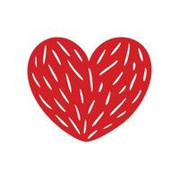 A red heart shaped icon on a white background vector