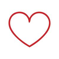 A red heart shape on a white background vector