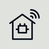 A house with wifi and a wifi router icon vector
