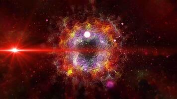 a bright magical flash resembles multi-colored and fiery fireworks video