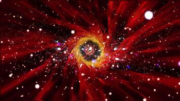 Colored abstraction. bright, colorful plasma and millions of stars are swallowed up by a black hole. video