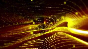 Magical waves of bright energy.High tech rainbow light ray particles and bokeh energy video