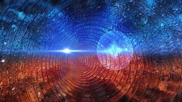 spiral of changing coordinates of space and time video