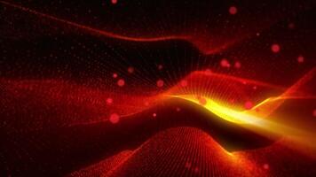 Magical waves of bright energy.High tech rainbow light ray particles and bokeh energy video