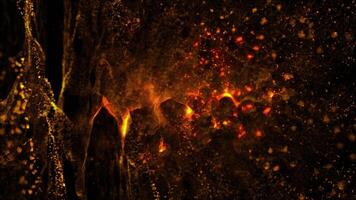 cosmic crystallized energy shimmers with bright colors, rotating in space video