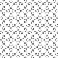 Seamless pattern of hand drawn doodle sketch tooth isolated on white background vector