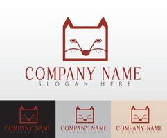 Free Simple minimal Fox logo. vector