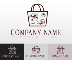 Creative shopping bag logo illustration. vector