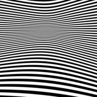 Wavy background with black and white stripes texture. vector
