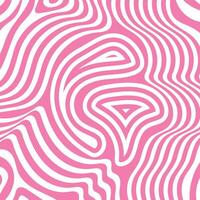 Psychedelic pattern with disrorted black and white concentric circles. Hypnotic optical illusion. Abstract wallpaper. Modern groovy print. Hypnotherapy concept vector