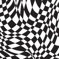 Abstract hypnotic pattern with black-white striped lines. Psychedelic background. Op art, optical illusion. Modern design, graphic texture. vector