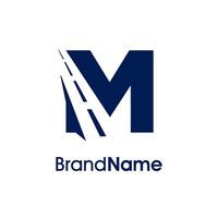 Simple and Stylish Initial M Road Way Logo vector