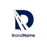 Simple and Stylish Initial D Road Way Logo vector