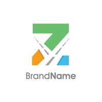 Simple and Colorful Initial Z Double Road Logo vector