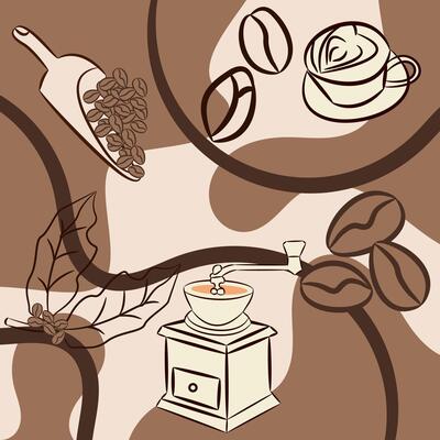 This artwork is proof that even coffee beans have their own social circle