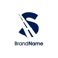 Simple and Stylish Initial S Road Way Logo vector