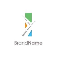 Simple and Colorful Initial I Double Road Logo vector