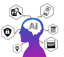 Ai background multi task technology vector
