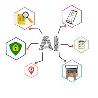 Ai technology design vector