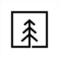 pine tree simple logo icon design template vector