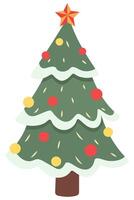 Christmas tree icon isolated on white background. vector