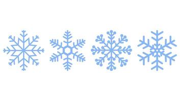 Snow icon set isolated on white background. vector