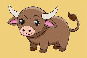 Adorable Buffalo Graphic For Web And Print , Premium Buffalo Illustration For All Creative Projects vector
