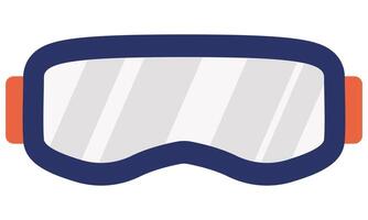 Safety goggles flat icon isolated on white background. vector