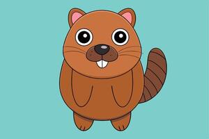 Adorable Beaver Graphic For Web And Print , Premium Beaver Illustration For All Creative Projects. This premium beaver illustration features a cute and playful design perfect for print materials vector