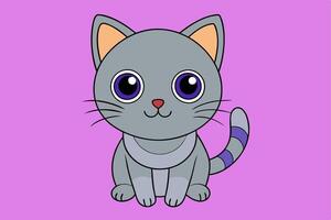 Adorable Cat Graphic for Web and Print Premium Cat Illustration for All Creative Projects. vector