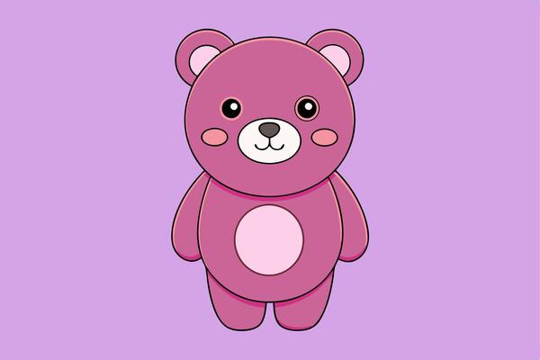 Adorable Bear Graphic For Web And Print , Premium Bear Illustration For All Creative Projects. This premium bear illustration features a cute and playful design perfect for print materials.