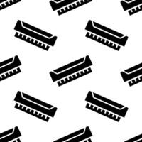 Cartoon silhouette computer ram seamless pattern. vector
