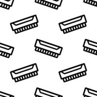 Cartoon doodle computer ram seamless pattern. vector