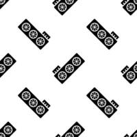 Cartoon silhouette computer graphic card seamless pattern. vector